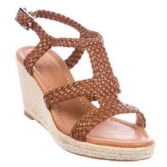 Kate Spade brown fay braided leather wedge sandals - Picture 2 of 13